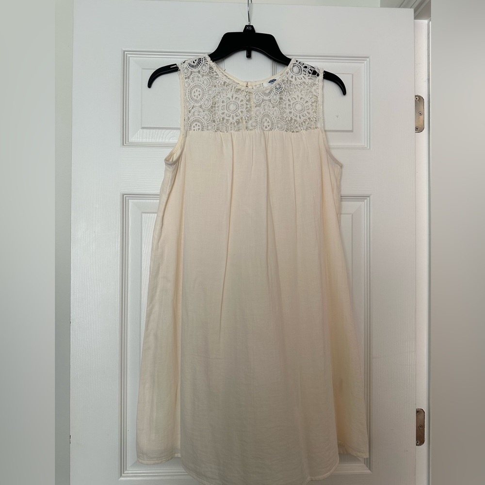 Old Navy Cream Lace Mini Dress